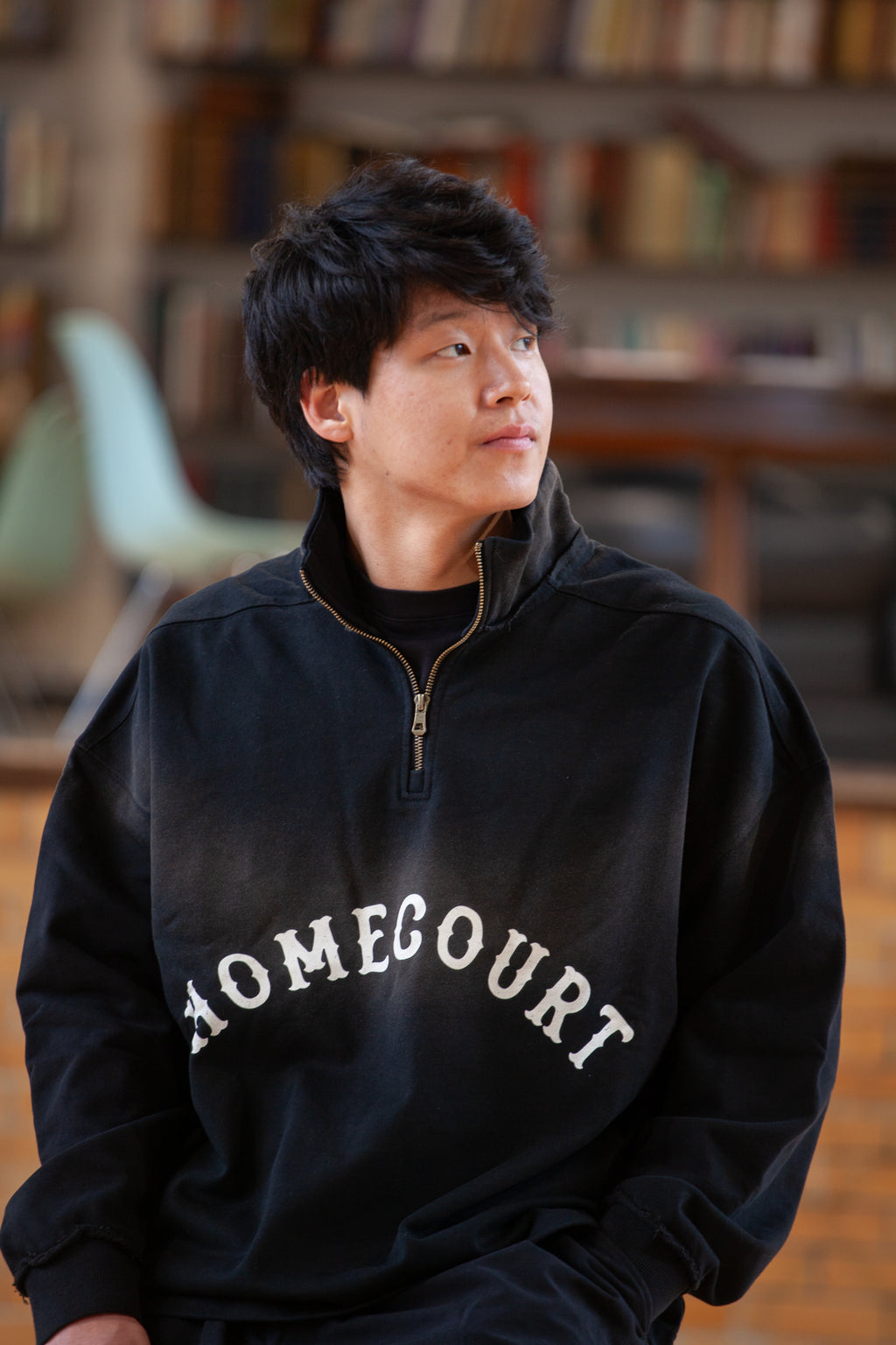 Homecourt Sun-Faded Quarter-Zip Heavyweight Sweater