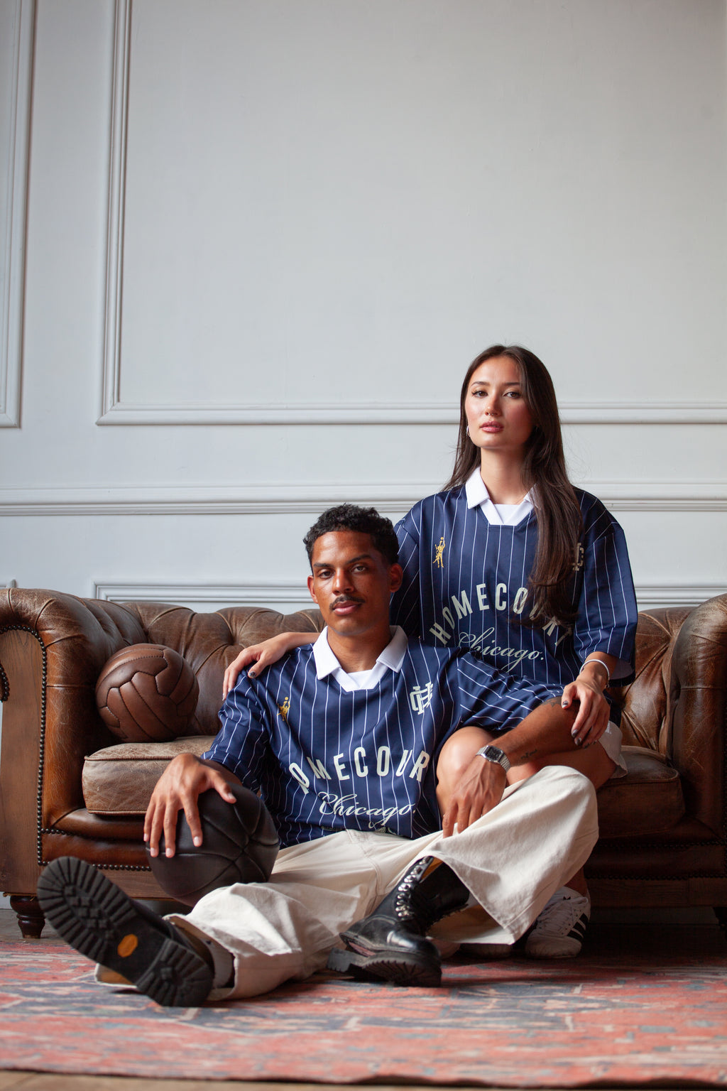 Homecourt Pinstripe Collared Jersey