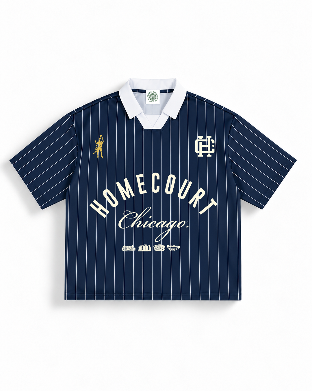 Homecourt Pinstripe Collared Jersey