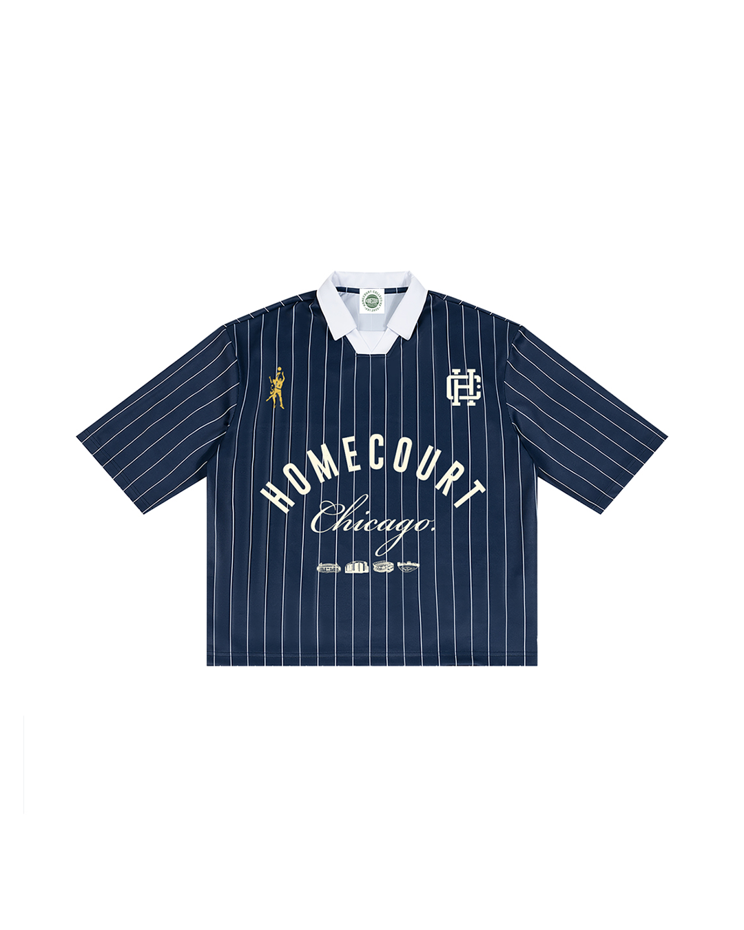 Homecourt Pinstripe Collared Jersey